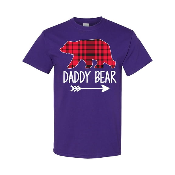 Inktastic Plaid Daddy Bear with Arrow T-Shirt