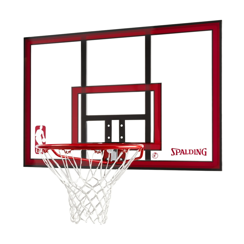 Spalding NBA 44" Polycarbonate Basketball Backboard & Rim Combo