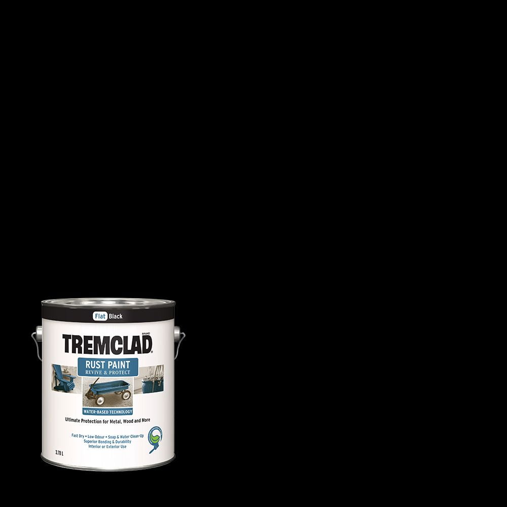 TREMCLAD WaterBased Rust Paint In Flat Black, 3.78 L Walmart Canada