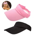 thumbnail image 1 of 2 viseras solares para mujeres y niñas, sombreros ajustables con banda para el sudor y ala larga, 1 of 8