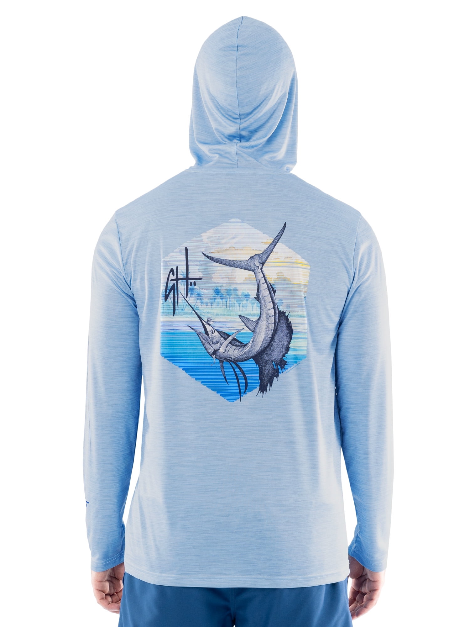 GH BY GUY HARVEY Men's Performance Long Sleeve Fishing Hoodie, Sizes S -3XL