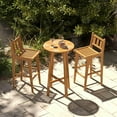 thumbnail image 2 of Costway 1 PCS 30" Teak Wood Bar Stool with Footrest & Backrest Wooden Bar Height Chair, 2 of 9
