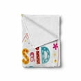 thumbnail image 2 of Engagement Party Soft Flannel Fleece Blanket, Hippie Celebration Hearts Flowers Dots Rainbow Colored She Said Yes Words, Cozy Plush for Indoor and Outdoor Use, 50" x 70", Multicolor, by Ambesonne, 2 of 6
