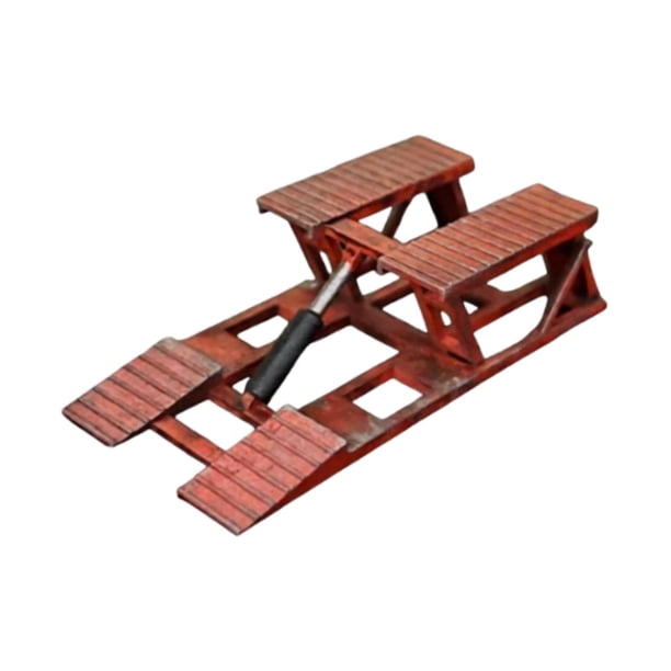 Modelo de ascensor 1:64 Simulación de manualidades para escenas de talleres Estacionamientos Mesa de arena Rojo viejo