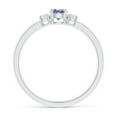 thumbnail image 2 of ANGARA Natural Tanzanite and Diamond Three Stone Engagement Ring in 925 Sterling Silver for Women (Size-4mm) | December Birthstone, Anniversary, Jewelry Gift for Women | Natural Tanzanite Ring, 2 of 11