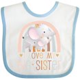 thumbnail image 3 of Inktastic Little Sister I Love My Big Sister Boys or Girls Baby Bib, 3 of 4