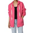thumbnail image 1 of TheMoogan Women's Essential Full Zip Cotton Fleece Hoodie Sweatshirt Relaxed Track Jacket, 1 of 7