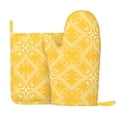 thumbnail image 3 of ZNDUO Non-Slip Cooking Oven Gloves, Abstract Mosaic Seamless Pattern Oven Mitts and Pot Holders Set, 3 of 8