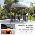 thumbnail image 6 of Alpha Joy 10'x13' Outdoor Gazebo Galvanized Iron Gazebo Canopy for Patio, Backyard, Deck and Lawn, Gray, 6 of 9