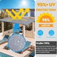 thumbnail image 2 of Toldo rectangular de 3 x 4 m, resistente al agua, al viento, con protección UV del 95 % para patio, jardín al aire libre, color gris, 2 of 5