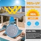 thumbnail image 2 of Vela de sombra rectangular de 3x4m, impermeable, resistente al viento, 95% de protección UV para patio, jardín al aire libre, gris, 2 of 5