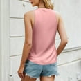 thumbnail image 7 of Ktyne Blouses To Wear Under a Blazer Work Professional Sleeveless Blouses Vneck Vest Fashion Summer Work Tops Pink S, 7 of 7