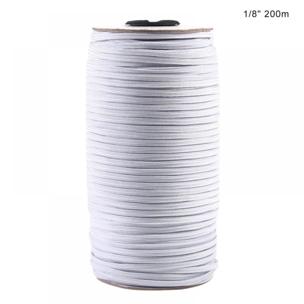 ShengShi 200 Meters Elastic Bands White 3mm Polyester Elastic Bands for