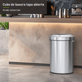 thumbnail image 2 of EKO Urban - cubeta de Basura semicircular de 16 galones, cubeta de Basura Comercial semicircular de Acero Inoxidable para Interiores y Exteriores, cubeta de Basura de Metal Extragrande para el hogar,, 2 of 3