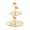 Khaki, variant on Tunhigl 2-Tier Plastic Fruit Serving Tray, Ginkgo Leaf Gold Rim Double Layer Candy Snack Dessert Display Stand For Home Wedding Party Coffee Table Decor