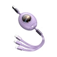 thumbnail image 3 of Five Gear Retráctil 3 en 1 Cable USB Línea de datos Cable de carga rápida portátil universal con conector de puerto tipo C / Micro USB / IOS Máx. 120 cm, 3 of 6