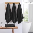 thumbnail image 3 of Juego de toallas Bath Lane Linen Luxury Black 100% algodón x4, 3 of 8