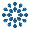 thumbnail image 1 of Unique Bargains 20Pack Teardrop Sew on Rhinestone - 18x13mm Glass Teardrop Crystal Rhinestones in Gold Prong Setting (Blue), 1 of 7