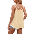 thumbnail image 3 of Frontwalk Ladies Tank Tops Sleeveless T Shirts Loose Summer Top Women Comfy Cami Embroidery Pullover Ginger XL, 3 of 4