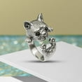thumbnail image 2 of BNNG Creative Cute Personality Gifts Holiday Wear Dog Ring Retro Women's Ring Rings Silver Open Rings for Women Men Gifts Vintage Finger Ring Silver Fashion Party Jewelry Birthday Graduation Gifts, 2 of 5