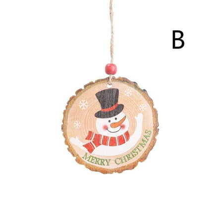

Home Decor New Christmas Wooden Creative Painted Round Decorative Pendant