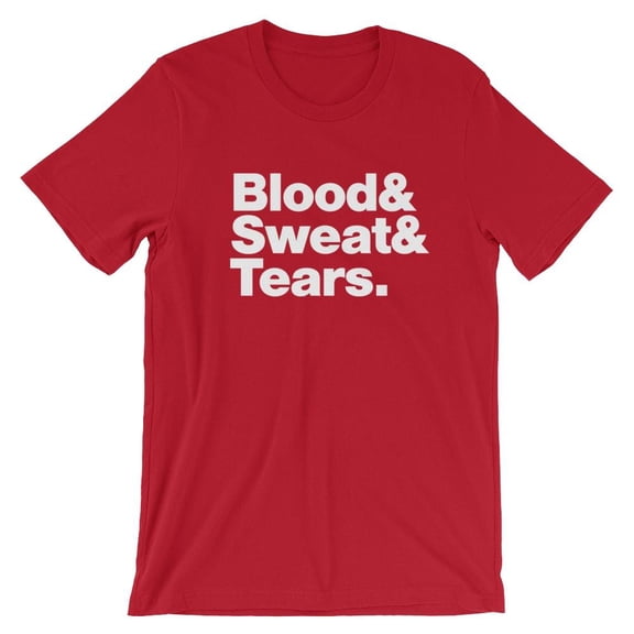 Mighty Circus Blood Sweat and Tears T-Shirt - Red, Double Extra Large