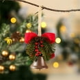 thumbnail image 2 of Christmas Wrought Iron Hanging Ornament with Holly Berries Rope Wall Door Pendant Xmas Tree Festival Decoration for Home and Party, 2 of 4