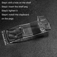 thumbnail image 3 of Shelf Support Peg 20PCS Clear Plastic Locking Shelf Support Pin Clips, Cabinet Shelf Pins for 1/4inch Diameter Hole and 25/32inch Shelf,Self-Locking Bracket Clips, 3 of 5