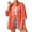 Watermelon Red, variant on biudgviw Fall Jackets for Women Lightweight 3/4 Sleeves Button up Shirt Coat Casual Trendy Loose Lapel Textured Outwear