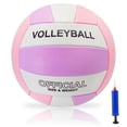 thumbnail image 1 of Estavanicen para voleibol, talla 5, interior y exterior, poliuretano, rosa y morado, 1 of 7