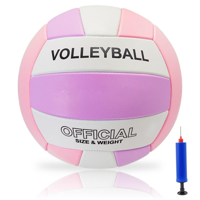 Estavanicen para voleibol, talla 5, interior y exterior, poliuretano, rosa y morado