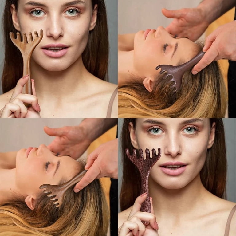 Six Massage Comb Manual Scalp Scraping Tool for Relaxation and