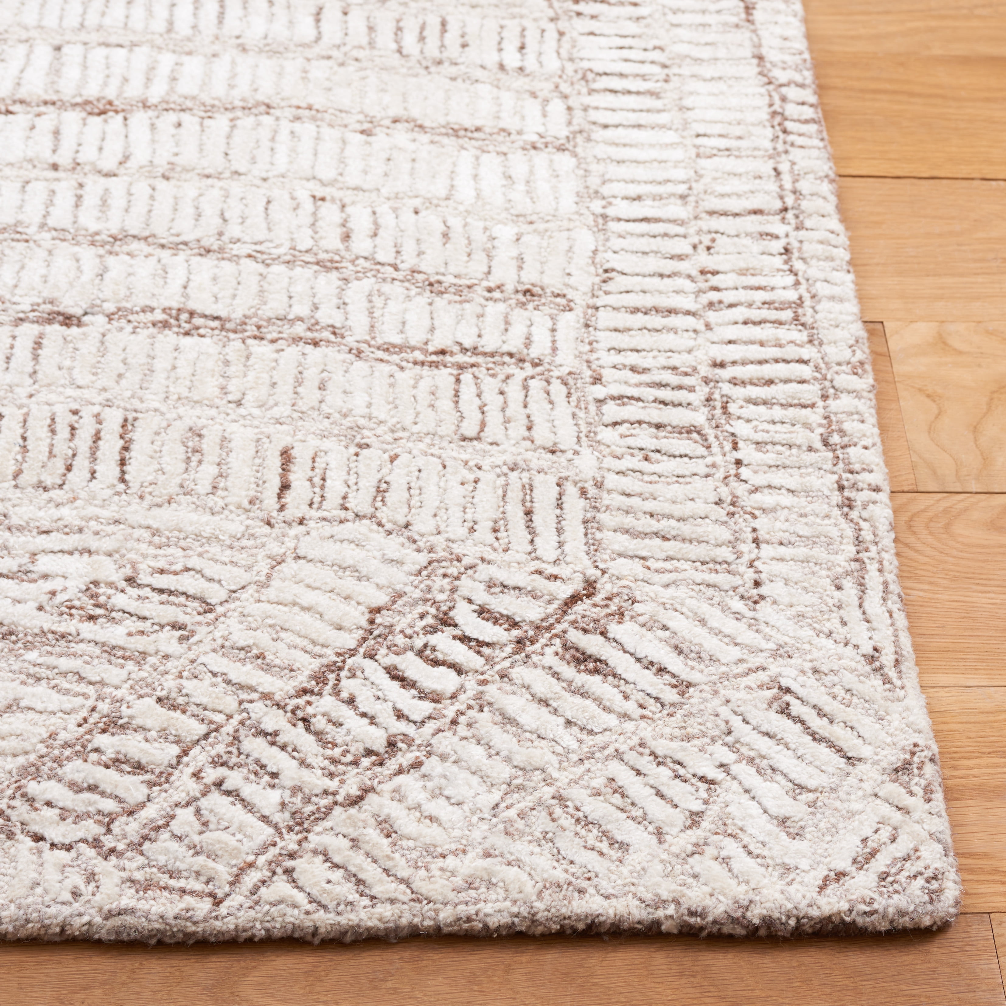 SAFAVIEH Glamour Linnette Abstract Area Rug, Brown/Ivory, 5' x 8'