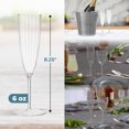 thumbnail image 3 of Posh Setting [8 Pack - 6 oz.] Plastic Champagne Flutes Silver Glitter Disposable Champagne Toasting Glasses Fancy Stemmed Cups for Parties, Weddings, and Dining Durable Reusable, 3 of 6