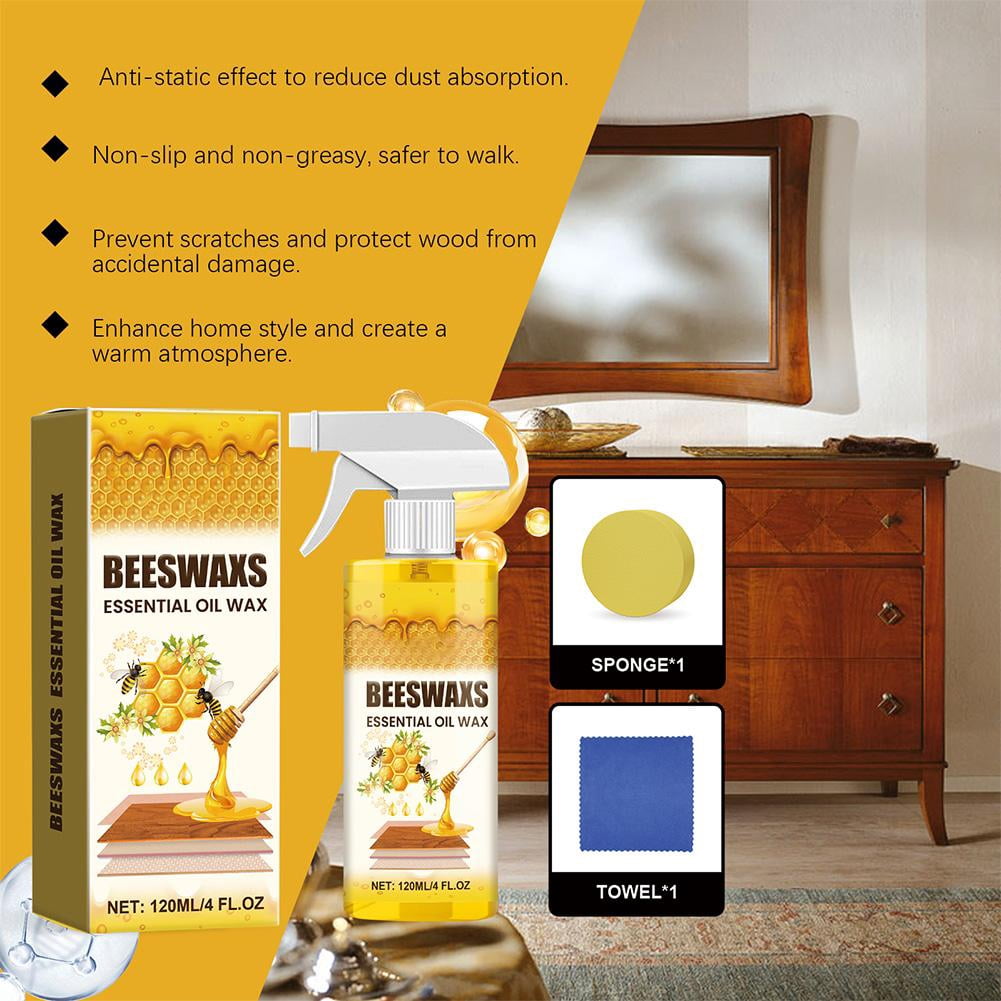 3Pcs Wood Polishing Beeswax Spray Furniture Care Polish Nourishing Anti-Crack Wood Maintenance Spray