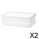 thumbnail image 1 of Caja de Almacenamiento de Imágenes, Contenedor con Adorno, Suministros de Oficina, Caja de Fotos, Estuches Transparentes para Fotos, álbum de Recortes 2 piezas, 1 of 10
