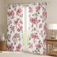 thumbnail image 2 of Feelyou Vintage Bowknot Child Black Out Curtains, Pink Flower Floral Curtains Pack of 2 (42x63 Each), Fashion French Style Bedroom Curtains, Living Room Curtains Decor, 2 of 6