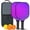 Black, variant on Pickleball Paddles Set Of 2, Fiberglass Surface, Fluid Smoke Aurora Art Style, 4 Balls & Bag