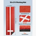 thumbnail image 2 of KFFKFF Softball Pitching Mat, 10x3 ft Baseball Pitching Rubber Mound, Antifade Turf and Antislip Foam Backing Portable Training Aid, 2 of 9