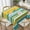 Turquoise and Yellow, variant on Stripes - Green (Mint) Soft Tablecloth Square Dinng Table Covers for Kitchen & Table Linens 60" x 60"