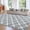 Gray/White, variant on TWINNIS 4'x6' Area Rug Geometric Non Slip Fluffy Carpet,Soft Plush Polyester Rug for Living Room Bedroom,Gray White