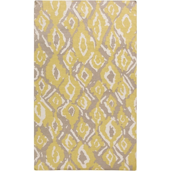 Hauteloom Bighorn Wool Living Room, Bedroom Area Rug - Bohemian, Transitional - Tan, Taupe, Peach - 2' x 3'