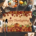thumbnail image 6 of Orange Pumpkin Placemats Set of 2 Happy Thanksgiving Fall Maple Leaf Corn Plant Heat Insulated Linen Place Mats, Washable Stain-Proof Table Mats for Dining Tables Holiday Decor 13x19inch, 6 of 9