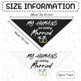 thumbnail image 2 of Anillo de boda con forma de perro y anas, 2 caras, 2 piezas, palabra casada, bufanda triangular para mascota, 2 of 9