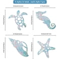 thumbnail image 4 of 16 piezas de calcomanías de animales marinos para ventanas, calcomanías estáticas de tortuga para puertas corredizas de vidrio, calcomanías de playa, calcomanías de vinilo no adhesivas para el hogar, 4 of 8