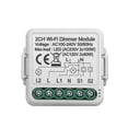 thumbnail image 1 of Tuya Wifi Smart Dimmer Switch Module 10A Support 2 Way Control 2 Gang Compatible for Google Home Alexa Smart Life App, 1 of 5