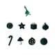 thumbnail image 2 of Conjunto de decoraciones para bolas de árbol de Navidad flocadas - Adornos de plástico verde en pack de 9, decoración para fiestas navideñas de 3,15 pulgadas, 2 of 6