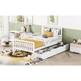 thumbnail image 6 of Twin Size Wood Platform Bed With Guardrails And Storage - White Appeal Ahead & Two Drawers, 6 of 7