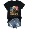 thumbnail image 6 of UngA America 250 Shirt Women 250 Years Anniversary USA American Flag Printed Independence Day 1776-2026 Freedom Womens T Shirt XL,Black, 6 of 8