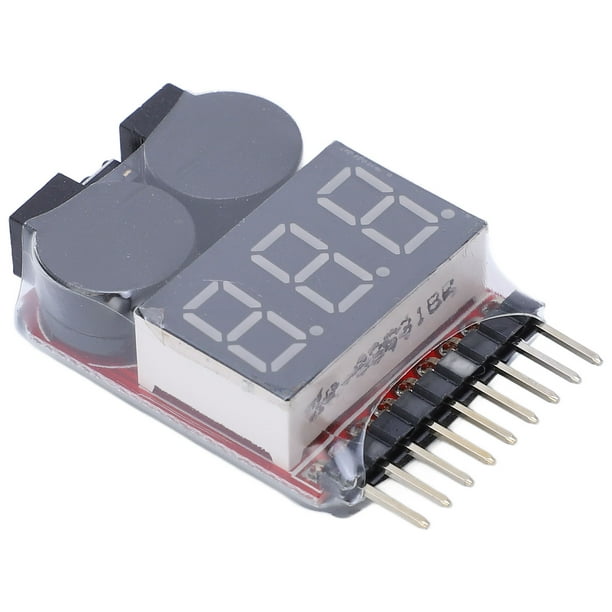 Probador de Voltaje de la Batería de Lipo, Baterías Volt Volt Monitor de Alta Prueba Prueba Autica Autica de Pruebas Digitales Rango de Prueba Amplia para Trabajar